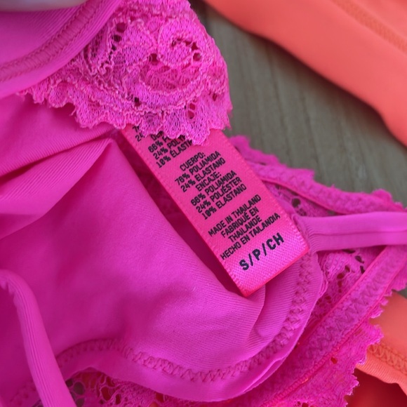 Two Skims Bralettes - Bundle! neon pink and orange - small - Picture 3 of 6